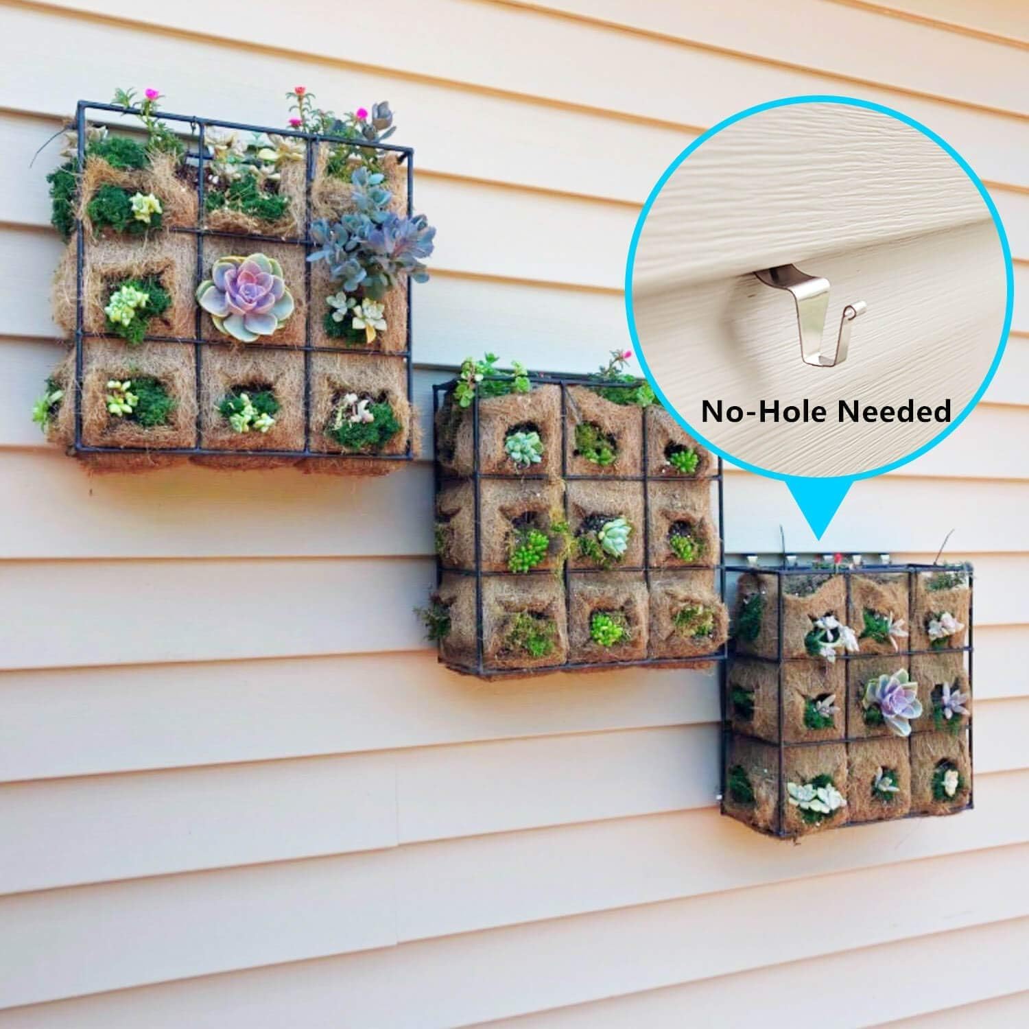MIUKAA Vinyl Siding Hooks (4-Pack). Stainless Steel No Hole No Damage Siding Clips Hangers for Hanging Outdoor. Hooks for Outdoor String Lights. Patio Decor. Front Porch Decor. Wreath Decor - Image 2