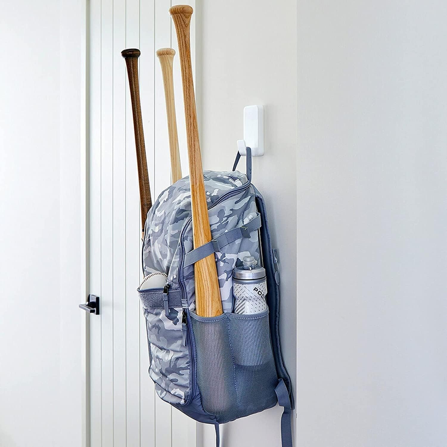 Command 15 Lb XL Heavyweight Wall Hook. Damage Free Hanging Wall Hook with Adhesive Strips. Heavy Duty Single Wall Hook for Hanging Back to School Organizers. 2 White Hooks and 8 Strips - Image 7
